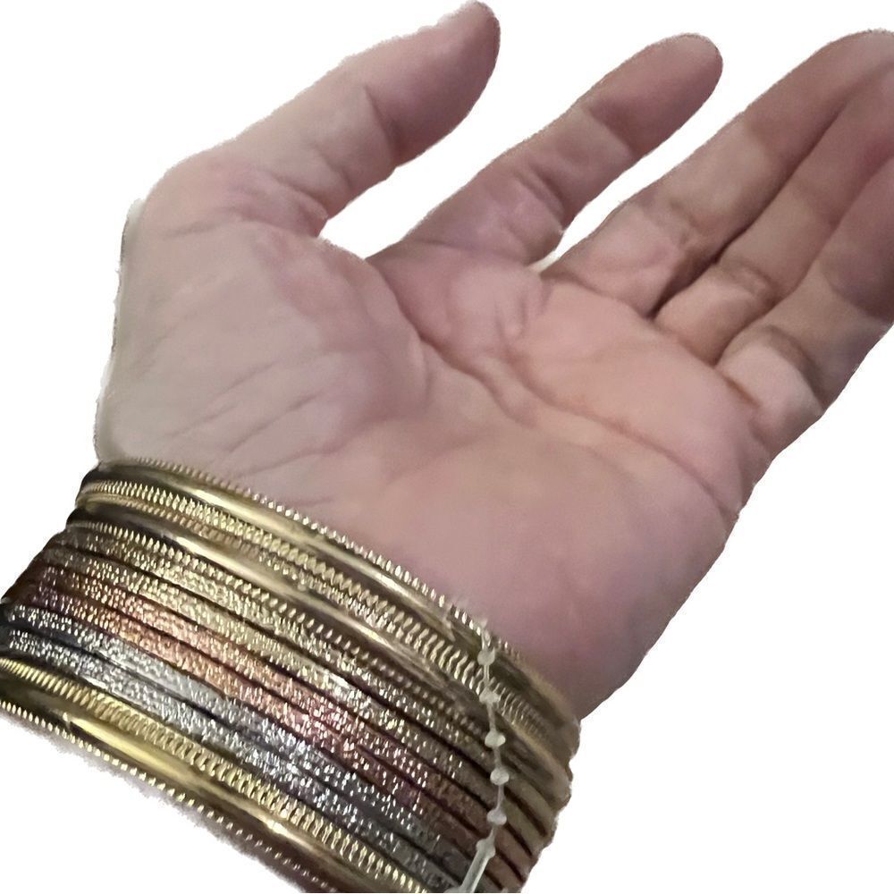 BANGLE BRACELETS tied together, fun and funky - Picture 2 of 3